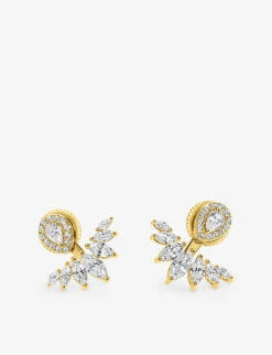 Suriya Yellow Gold-plated Vermeil Sterling Silver And Cubic Zirconia Ear Jackets
