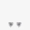 Camden Heart 9ct White-gold And Cubic Zirconia Stud Earrings
