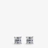 Chester 9ct White-gold And Cubic Zirconia Stud Earrings