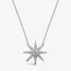Atrias Star-shaped Sterling Silver And Cubic Zirconia Pendant Necklace