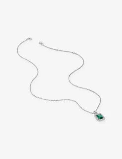 Eton Sterling-silver And Cubic Zirconia Pendant Necklace