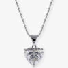 Camden Heart 9ct White-gold And Cubic Zirconia Pendant Necklace