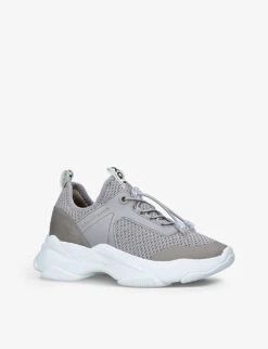 KG Kurt Geiger Leighton Logo-print Vegan Leather And Mesh Trainers -Kurtgeiger Store R04097324 TAUPE ALT02