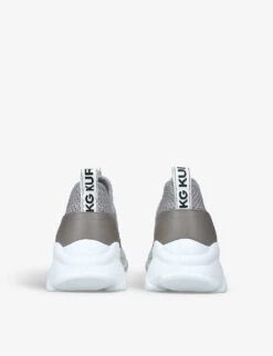 KG Kurt Geiger Leighton Logo-print Vegan Leather And Mesh Trainers -Kurtgeiger Store R04097324 TAUPE ALT03