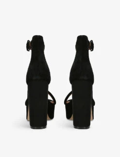 Kurt Geiger London Langley Ankle-strap Suede Heeled Sandals -Kurtgeiger Store R04110931 BLACK ALT03