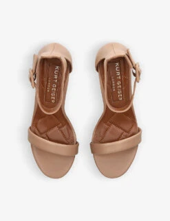 Kurt Geiger London Langley Ankle-strap Leather Heeled Sandals -Kurtgeiger Store R04110932 CAMEL ALT01