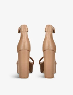 Kurt Geiger London Langley Ankle-strap Leather Heeled Sandals -Kurtgeiger Store R04110932 CAMEL ALT03