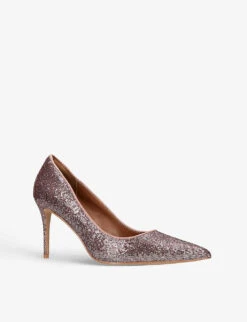 Kurt Geiger London Belgravia Sequined Pointed-toe Woven Courts -Kurtgeiger Store R04110962 PALEPINK ALT02