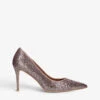 Kurt Geiger London Belgravia Sequined Pointed-toe Woven Courts