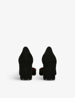 Kurt Geiger London Burlington Cut-out Heeled Suede Courts -Kurtgeiger Store R04110980 BLACK ALT03