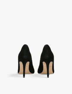 Kurt Geiger London Mayfair Buckle-embellished Suede Heeled Courts -Kurtgeiger Store R04110982 BLACK ALT03