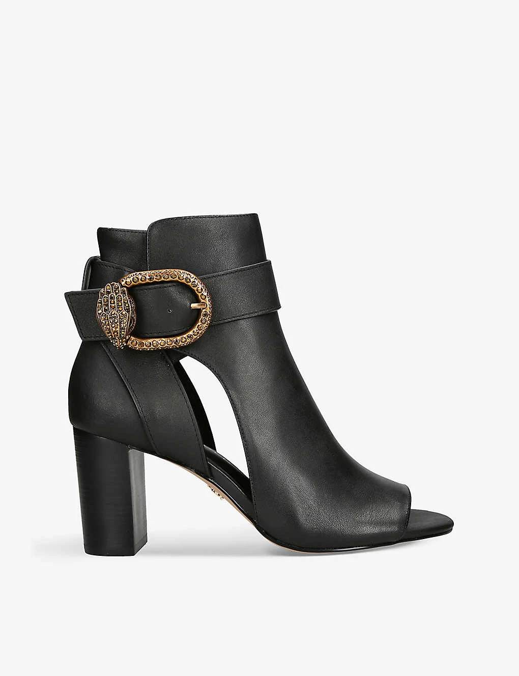 Kurt Geiger London Mayfair Peep-toe Heeled Leather Heeled Ankle Boots 1 Kurt Geiger London Mayfair Peep-toe Heeled Leather Heeled Ankle Boots
