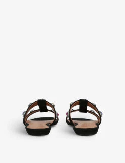 Kurt Geiger London Octavia Crystal-embellished Suede Mules 7 Kurt Geiger London Octavia Crystal-embellished Suede Mules -Kurtgeiger Store R04110985 BLACK ALT03
