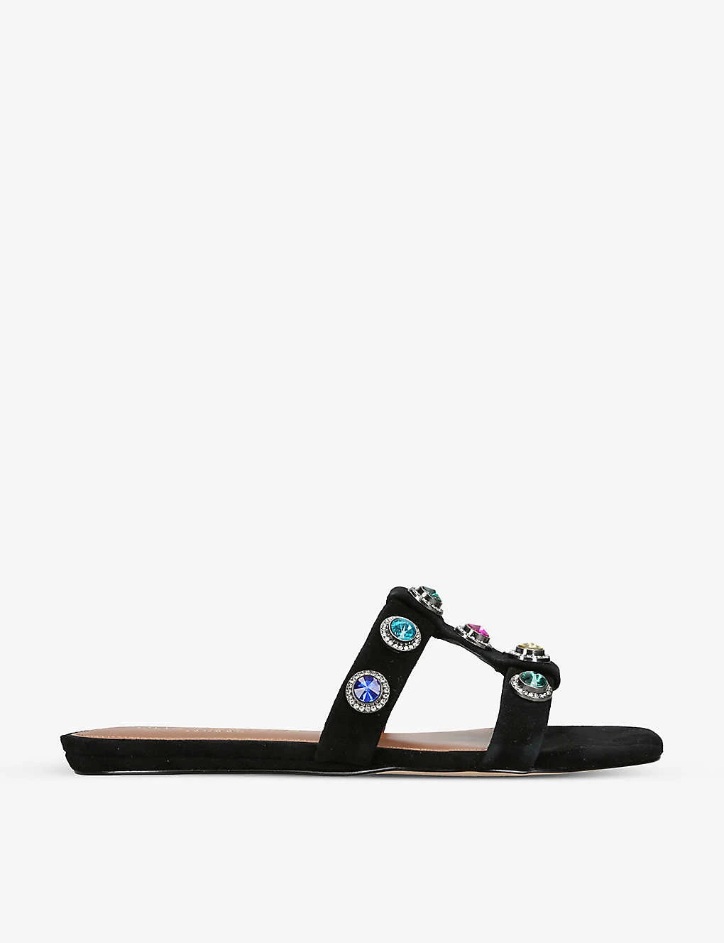 Kurt Geiger London Octavia Crystal-embellished Suede Mules 1 Kurt Geiger London Octavia Crystal-embellished Suede Mules