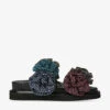 Kurt Geiger London Orson Bloom Crystal-embellished Flowers Suede Sandals