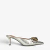 Kurt Geiger London Mayfair Buckle-embellished Leather Heeled Mules