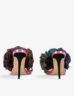 Kurt Geiger London Pierra Bloom Crystal-embellished Leather Heeled Mules -Kurtgeiger Store R04110989 PINKCOMB ALT03