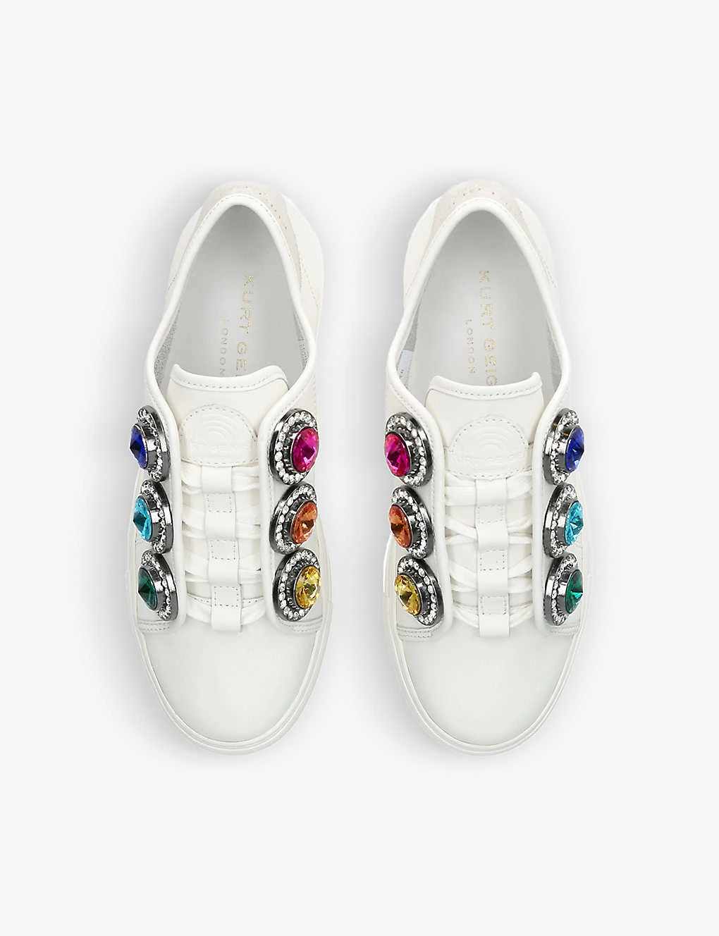 Kurt Geiger London Laney Octavia Crystal-embellished Low-top Leather Trainers 2 Kurt Geiger London Laney Octavia Crystal-embellished Low-top Leather Trainers - Image 2
