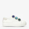 Kurt Geiger London Laney Octavia Crystal-embellished Low-top Leather Trainers