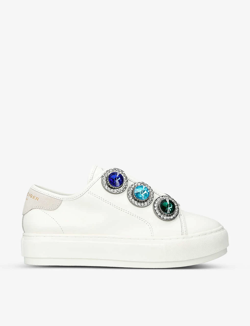 Kurt Geiger London Laney Octavia Crystal-embellished Low-top Leather Trainers 1 Kurt Geiger London Laney Octavia Crystal-embellished Low-top Leather Trainers