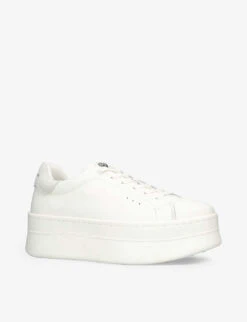 Kurt Geiger London Laney Pumped Platform-sole Leather Low-top Trainers 6 Kurt Geiger London Laney Pumped Platform-sole Leather Low-top Trainers -Kurtgeiger Store R04110991 WHITE ALT02