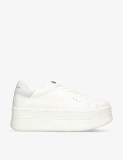 Kurt Geiger London Laney Pumped Platform-sole Leather Low-top Trainers