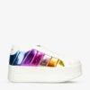 Kurt Geiger London Laney Pumped Platform-sole Striped Leather Low-top Trainers