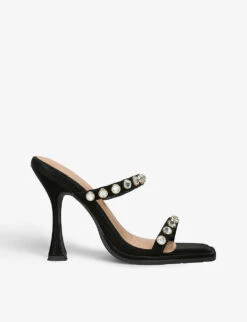 KG Kurt Geiger Serenity Crystal-embellished Satin Mules