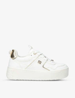 KG Kurt Geiger Lyra Logo-embellished Faux-leather Low-top Trainers