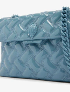 Kurt Geiger London Kensington Drench Leather Cross-body Bag 5 Kurt Geiger London Kensington Drench Leather Cross-body Bag -Kurtgeiger Store R04117280 PETROL ALT01