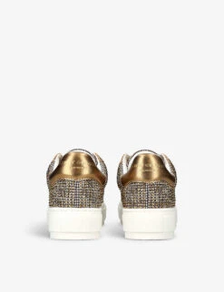 Kurt Geiger London Laney Crystal-embellished Woven Low-top Trainers -Kurtgeiger Store R04121260 BEIGE ALT03