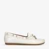 Kurt Geiger London Eagle Bow-embellished Patent-leather Moccasins