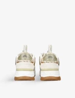 Kurt Geiger London Kensington Eagle-embellished Leather Trainers -Kurtgeiger Store R04121264 BEIGE ALT03