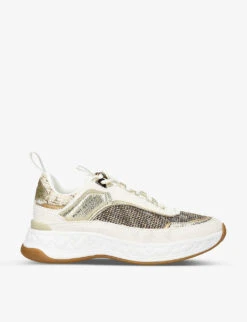 Kurt Geiger London Kensington Eagle-embellished Leather Trainers