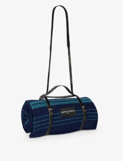 Portable Patterned Wool And Wax Picnic Blanket 150cm X 160cm