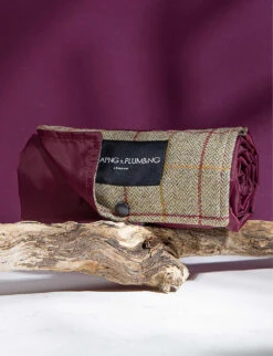 Little Explorer Checked Wool Picnic Blanket 98cm X 66cm -Kurtgeiger Store R04122842 ALT03