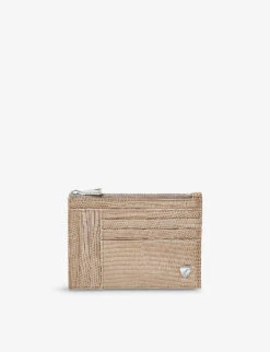 Logo-embossed Leather Card Holder -Kurtgeiger Store R04123400 LATTE ALT02