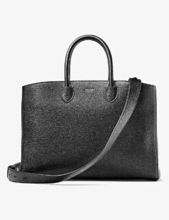 Madison Branded Leather Tote Bag