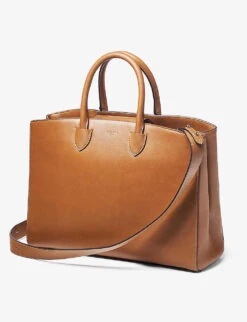 Madison Logo-print Leather Tote Bag -Kurtgeiger Store R04123457 TAN ALT02