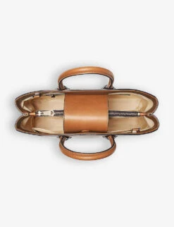 Madison Logo-print Leather Tote Bag -Kurtgeiger Store R04123457 TAN ALT03