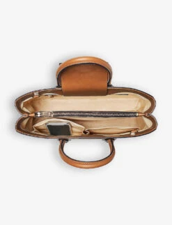 Madison Logo-print Leather Tote Bag -Kurtgeiger Store R04123457 TAN ALT04