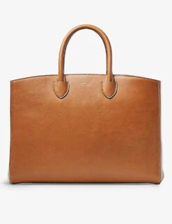 Madison Logo-print Leather Tote Bag -Kurtgeiger Store R04123457 TAN ALT05