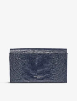 Classic Logo-print Grained-leather Travel Wallet -Kurtgeiger Store R04123487 MIDNIGHTBLUE ALT02