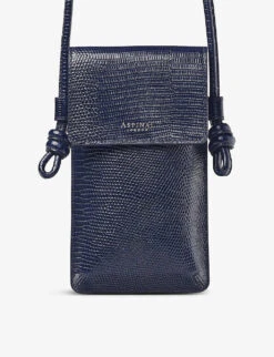 Ella Grained-leather Cross-body Phone Case -Kurtgeiger Store R04123498 MIDNIGHTBLUE ALT02