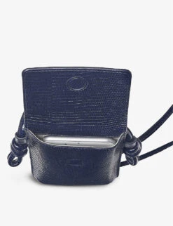 Ella Grained-leather Cross-body Phone Case -Kurtgeiger Store R04123498 MIDNIGHTBLUE ALT04