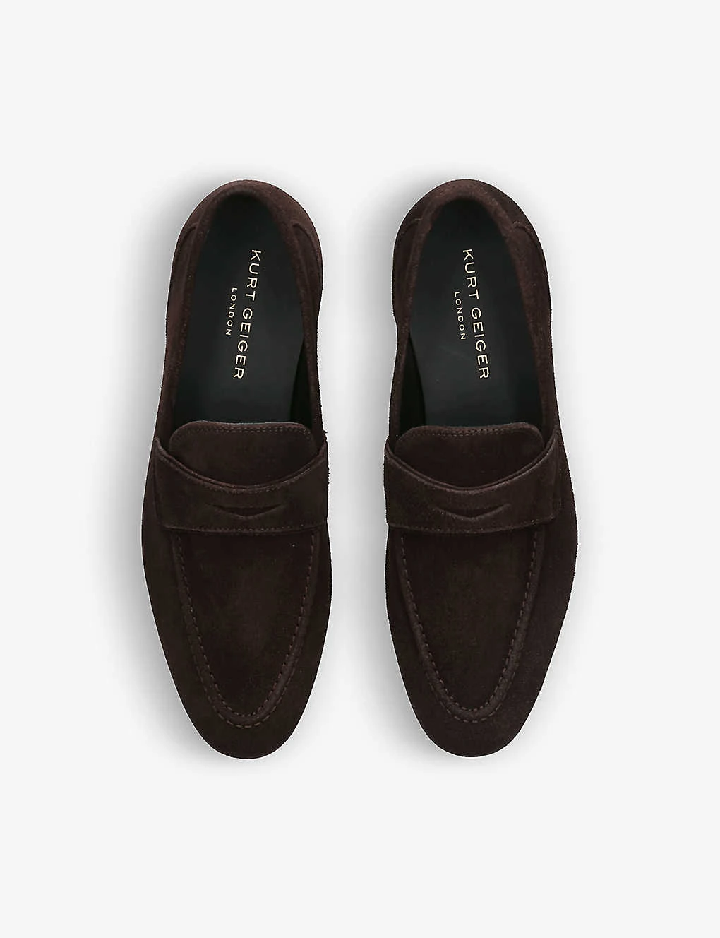 Kurt Geiger London Ali Round-toe Penny-slot Suede Loafers 2 Kurt Geiger London Ali Round-toe Penny-slot Suede Loafers - Image 2