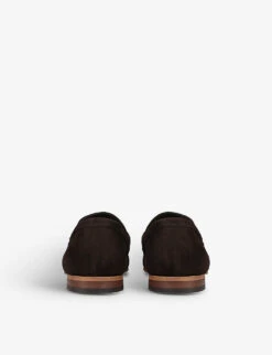 Kurt Geiger London Ali Round-toe Penny-slot Suede Loafers 7 Kurt Geiger London Ali Round-toe Penny-slot Suede Loafers -Kurtgeiger Store R04130473 BROWN ALT03