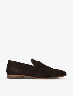 Kurt Geiger London Ali Round-toe Penny-slot Suede Loafers