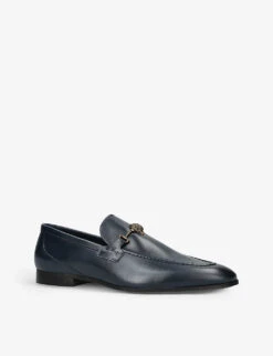 Kurt Geiger London Ali Horsebit-chain Leather Loafers -Kurtgeiger Store R04133408 NAVY ALT02