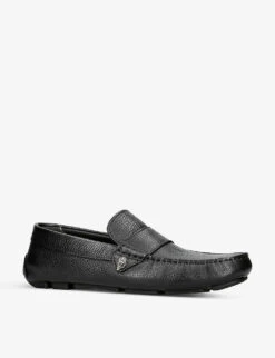Kurt Geiger London Stirling Eagle-embellished Leather Loafers -Kurtgeiger Store R04133409 BLACK ALT02